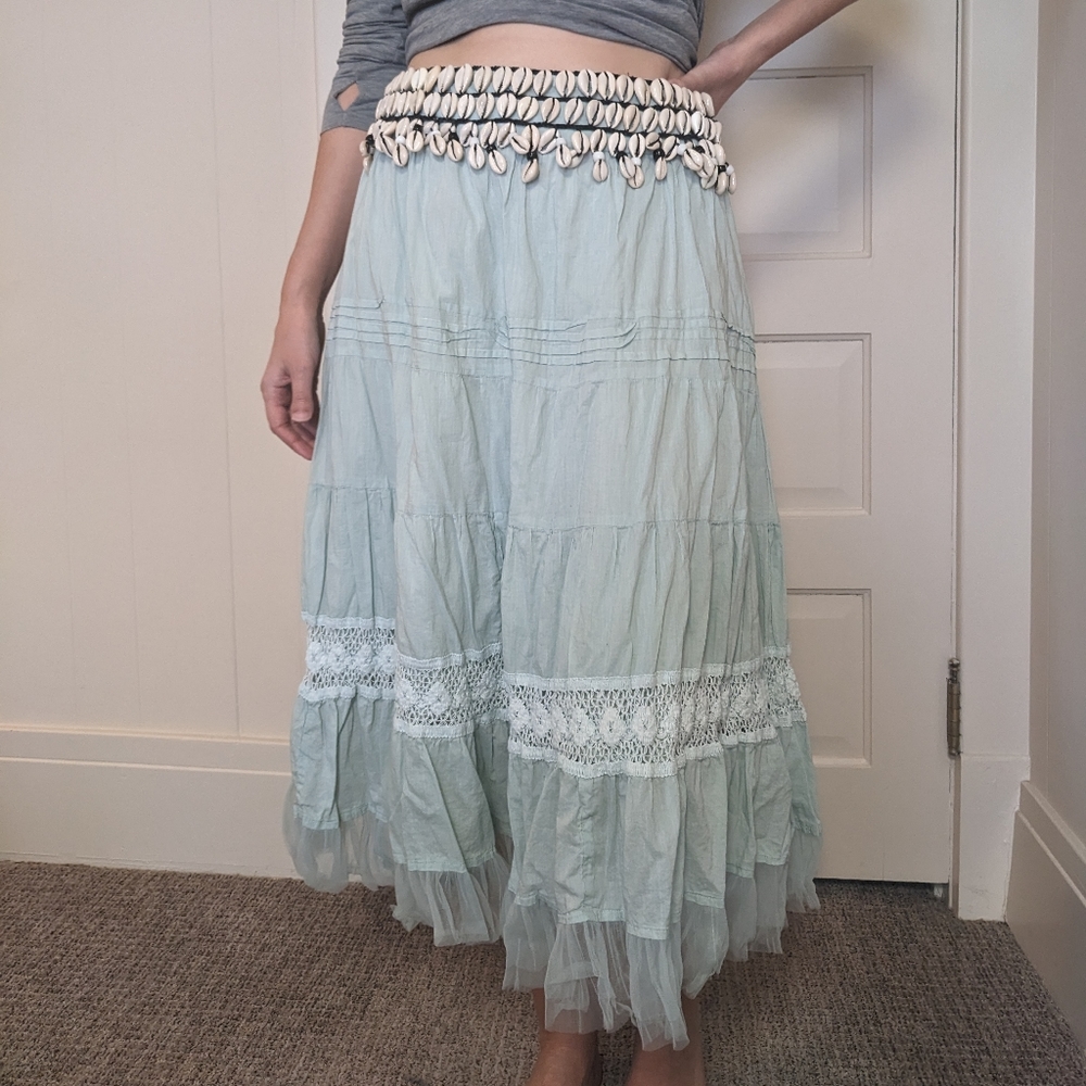 Soft Surroundings Seashell Maxi Skirt